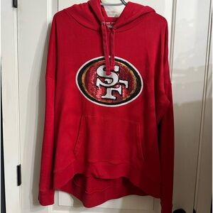 Victorias Secret PINK San Francisco 49ers Sequin High-low Hoodie